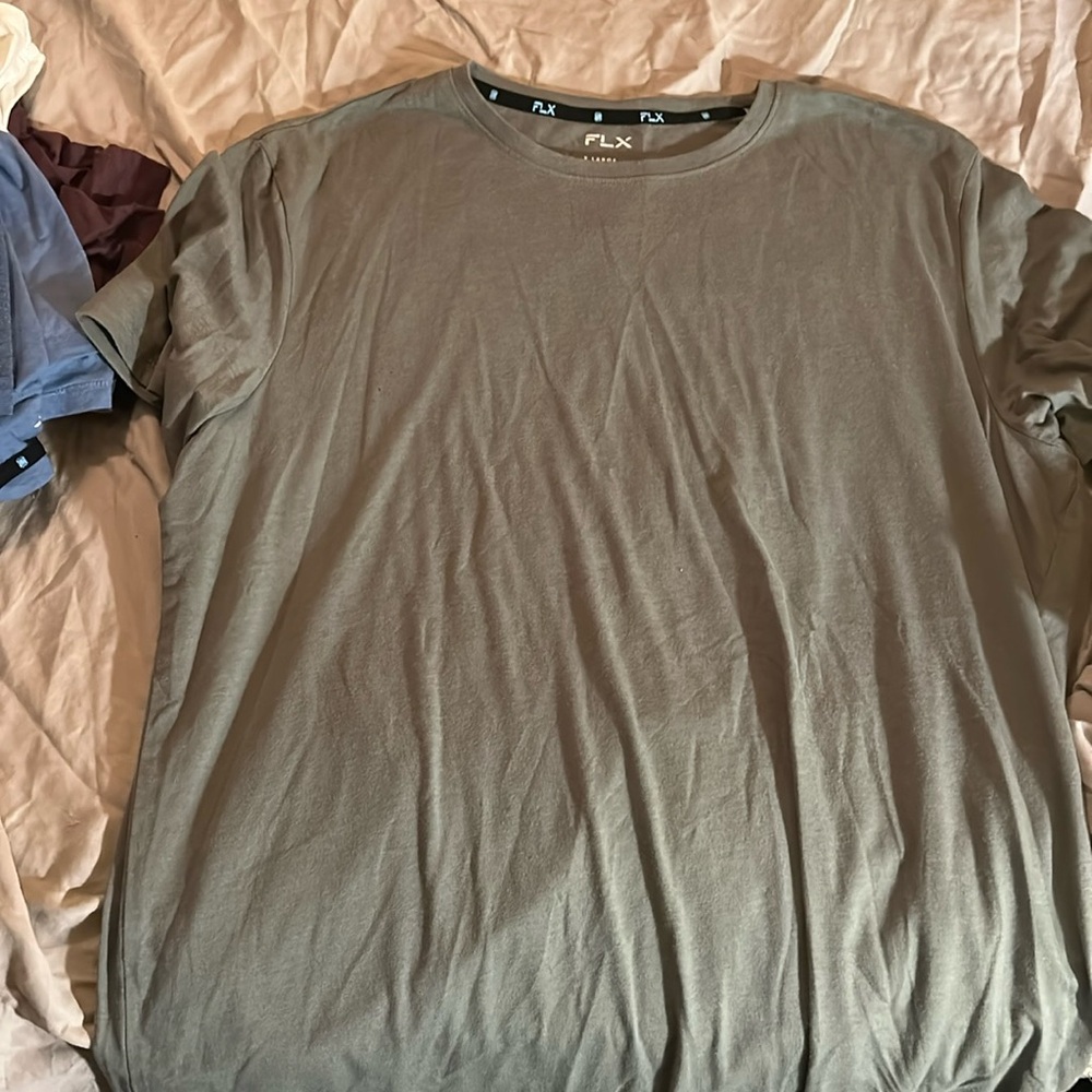 FLX gray tee shirt
